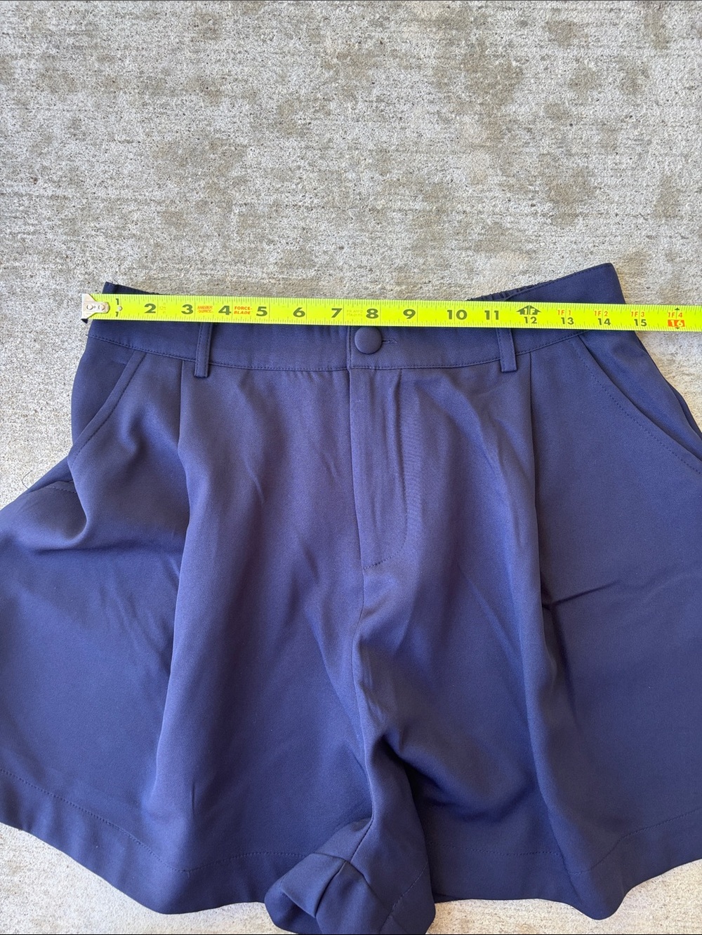 APRICOT Navy High-Waist Wide Leg Tailored Shorts - Picture 6 of 13